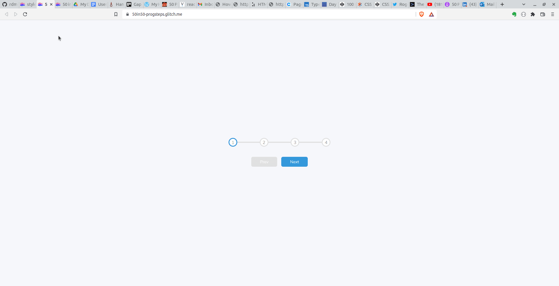 50 Projects in 50 Days, Day 2: Progress Steps
