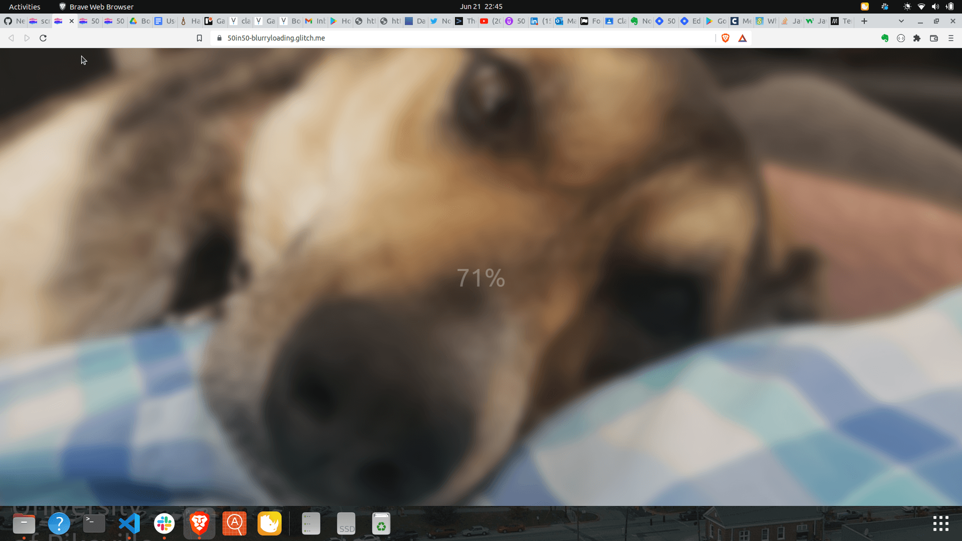 50 Projects in 50 Days, Day 5: Blurry Loading Page